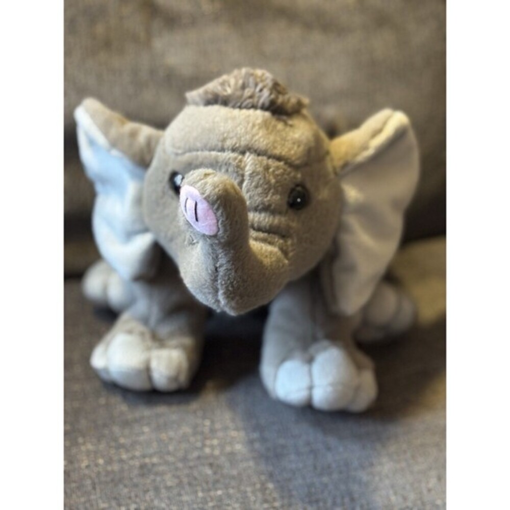Wild Republic Elephant Plush Stuffed Animal Gray Pink 10 Inch Soft Toy
